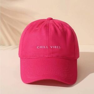Pink “chill vibes” hat